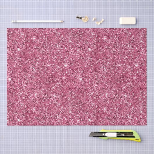  Girly Pink Glitter Tissuepapier (Craft)