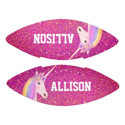 Girly Pink Glitter Unicorn Kinder American Football (Panelen)