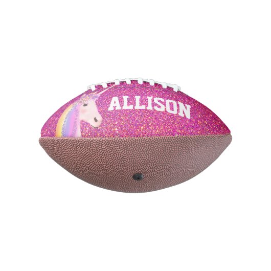 Girly Pink Glitter Unicorn Kinder American Football (Gedraaid 270)