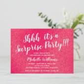 Girly Pink Glitter | Vertrouwelijke feestdag Kaart (Staand voorkant)
