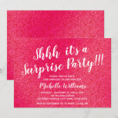 Girly Pink Glitter | Vertrouwelijke feestdag Kaart (Voorkant / Achterkant)