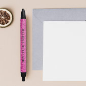 Girly Pink Glitter Zwarte Inkt Pen