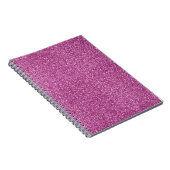 Girly Pink Glitz Glitter Notitieboek (Rechterzijde)