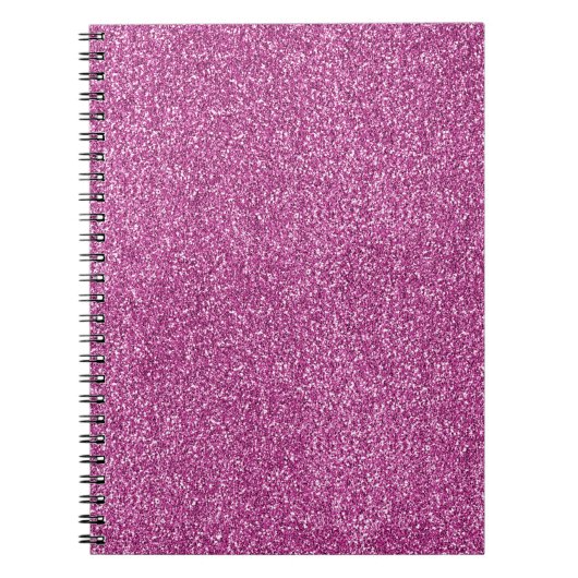 Girly Pink Glitz Glitter Notitieboek (Voorkant)