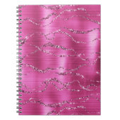 Girly Pink Glitz Glitter Notitieboek (Voorkant)