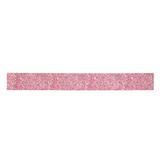 Girly Pink Glitz Glitter Satijnen Lint (Voorkant)
