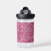 Girly Pink Glitz Glitter Waterfles (Voorkant)