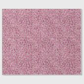 Girly Pink Glitzy Glam Glitter Leopard Print Cadeaupapier (Vlak)