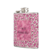 Girly Pink Glitzy Glam Glitter Leopard Print Heupfles (Links)