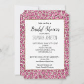 Girly Pink Glitzy Glam Glitter Leopard Print Kaart (Voorkant)