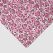 Girly Pink Glitzy Glam Glitter Leopard Print Tissuepapier (Detail)