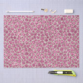 Girly Pink Glitzy Glam Glitter Leopard Print Tissuepapier (Craft)