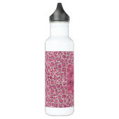 Girly Pink Glitzy Glam Glitter Leopard Print Waterfles (Links)