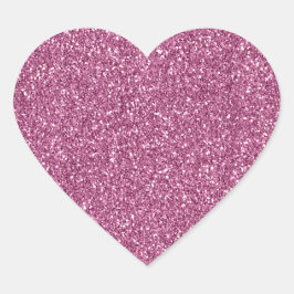 Girly Pink Glitzy Glam Sparkle Glitter Hart Sticker