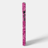 Girly Pink Glitzy Glitter Case-Mate iPhone Case (Achterkant / Links)