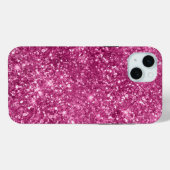 Girly Pink Glitzy Glitter Case-Mate iPhone Case (Achterkant (horizontaal))