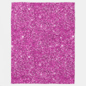 Girly Pink Glitzy Glitter Fleece Deken (Voorkant)