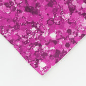 Girly Pink Glitzy Glitter Fleece Deken (Hoek)