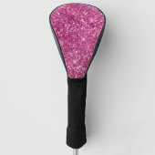Girly Pink Glitzy Glitter Sparkle Golfheadcover (Voorkant)