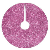 Girly Pink Glitzy Glitter Sparkle Kerstboom Rok (Voorkant)