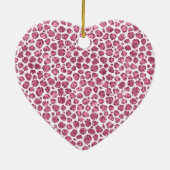 Girly Pink Glitzy Leopard Persoonlijke naam Keramisch Ornament (Achterkant)
