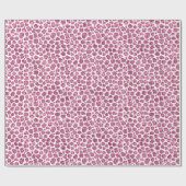 Girly Pink Glitzy Leopard Print Cadeaupapier (Vlak)