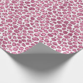 Girly Pink Glitzy Leopard Print Cadeaupapier (Hoek)
