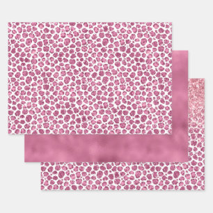 Girly Pink Glitzy Luipaard Print Inpakpapier Vel