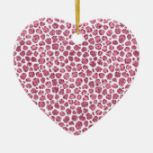 Girly Pink Glitzy Luipaard Print Keramisch Ornament (Voorkant)