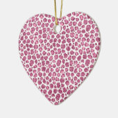 Girly Pink Glitzy Luipaard Print Keramisch Ornament (Links)