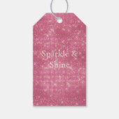 Girly Pink Glitzy Sparkle Cadeaulabel