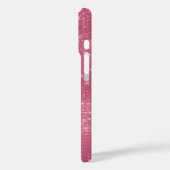 Girly Pink Glitzy Sparkle Case-Mate iPhone Case (Achterkant / Links)