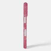Girly Pink Glitzy Sparkle Case-Mate iPhone Case (Achterkant / Rechts)