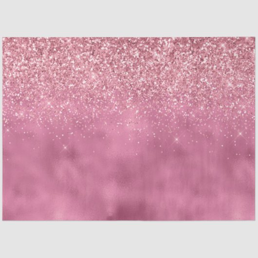 Girly Pink Glitzy Sparkle Glitter Tissuepapier (Voorkant)