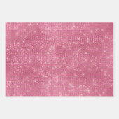 Girly Pink Glitzy Sparkle Inpakpapier Vel (Voorkant 3)