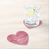 Girly Pink Glitzy Sparkle Kartonnen Onderzetters (Insitu)