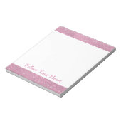 Girly Pink Glitzy Sparkle Notitieblok (Linkerzijde)