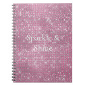 Girly Pink Glitzy Sparkle Notitieboek (Voorkant)