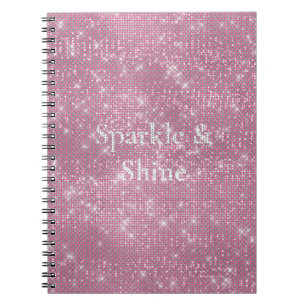 Girly Pink Glitzy Sparkle Notitieboek