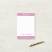 Girly Pink Glitzy Sparkle Post-it® Notes (Op bureau)