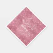Girly Pink Glitzy Sparkle Servet (Hoek)