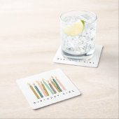 Girly Pink Gold Birthday Happy Birthday Pretty Gir Kartonnen Onderzetters (Insitu)