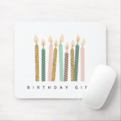 Girly Pink Gold Birthday Happy Birthday Pretty Gir Muismat (Met muis)