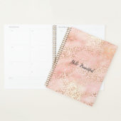Girly Pink Gold Blush Leopard Print        Planner (Display)