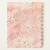 Girly Pink Gold Blush Leopard Print        Planner (Achterkant)