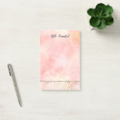 Girly Pink Gold Blush Leopard Print Post-it® Notes (Kantoor)