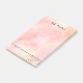 Girly Pink Gold Blush Leopard Print Post-it® Notes (Schuin)