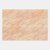 Girly Pink Gold Blush Leopard Print Roze Inpakpapier Vel (Voorkant 3)