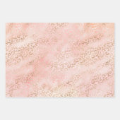 Girly Pink Gold Blush Leopard Print Roze Inpakpapier Vel (Voorkant)