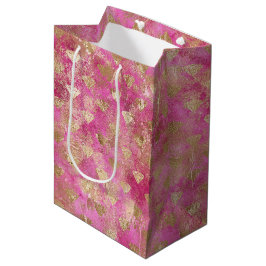 Girly Pink Gold Glam Diamonds Medium Cadeauzakje